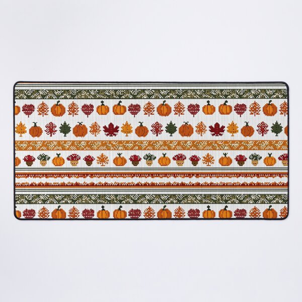 Item preview, Autumn-inspired Nordic pixel seamless pattern 4 designed and sold by Shuga-Design.