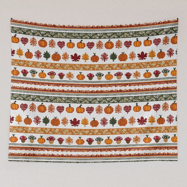 Item preview, Autumn-inspired Nordic pixel seamless pattern 4 designed and sold by Shuga-Design.