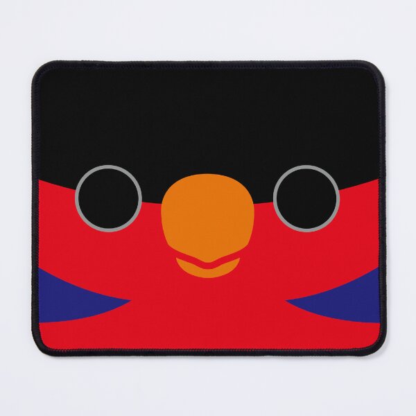 Item preview, The face of a Black-capped lory designed and sold by INKOYADO.