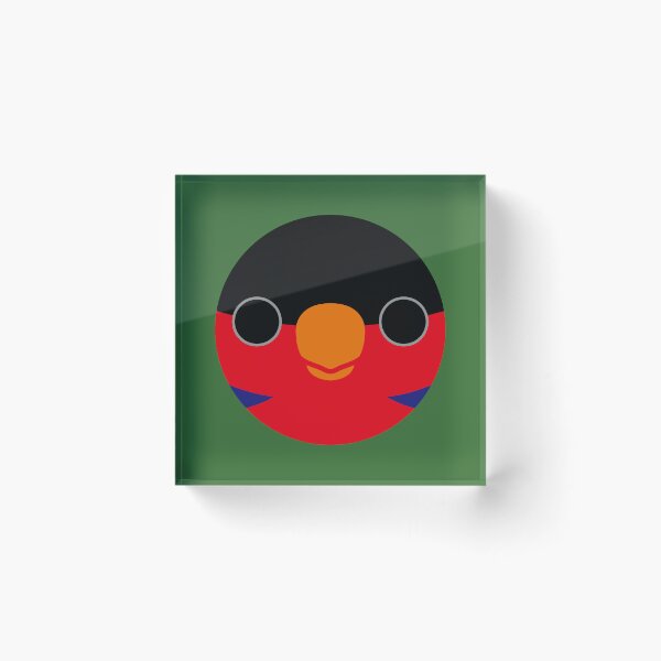 Item preview, The face of a Black-capped lory designed and sold by INKOYADO.