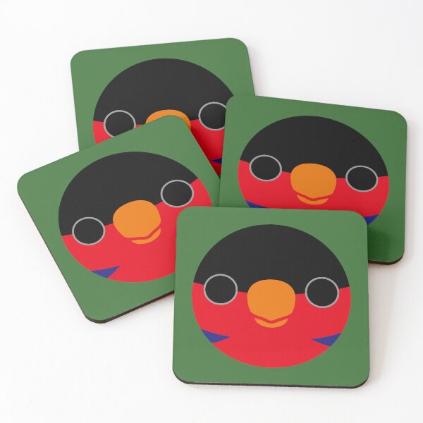 Item preview, The face of a Black-capped lory designed and sold by INKOYADO.
