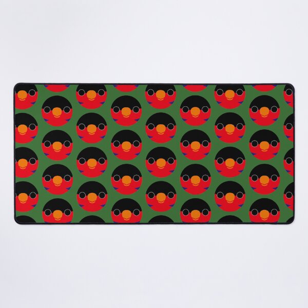Item preview, The face of a Black-capped lory designed and sold by INKOYADO.