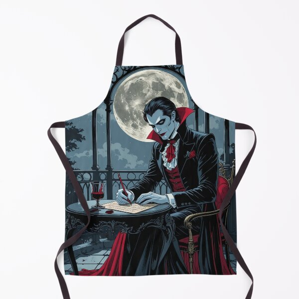 Item preview, Vampire Writing Poetry – Gothic Moonlit Gazebo Art Print designed and sold by Deezyned.