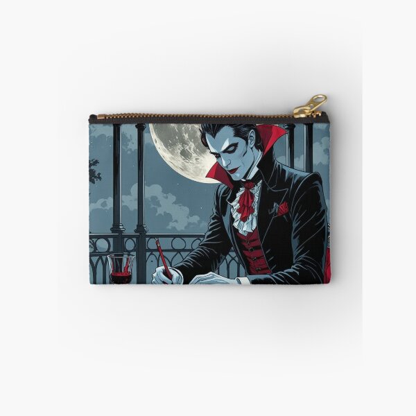 Item preview, Vampire Writing Poetry – Gothic Moonlit Gazebo Art Print designed and sold by Deezyned.