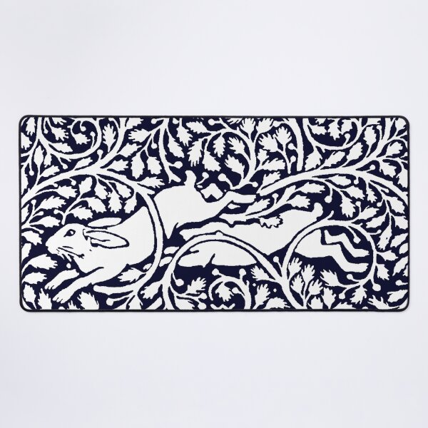 Item preview, Pair of Victorian Running Rabbits Walter Crane designed and sold by Pixelchicken.
