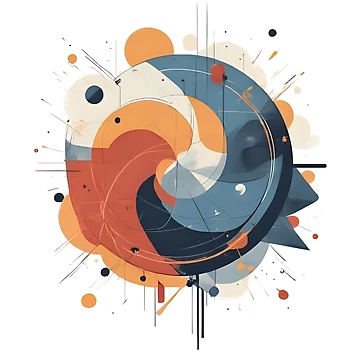 Artwork thumbnail, Modern Flow – Geometric Abstract Composition by Pixel--Threads