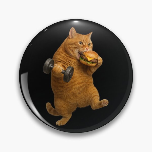 Item preview, Fitness Cat Trainer, Burger Cat – Cheeky Workout Motivation designed and sold by memememescat.
