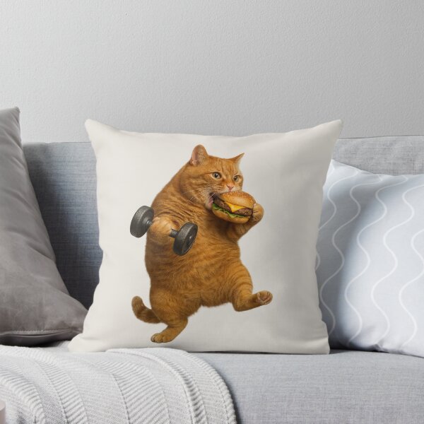 Item preview, Fitness Cat Trainer, Burger Cat – Cheeky Workout Motivation designed and sold by memememescat.