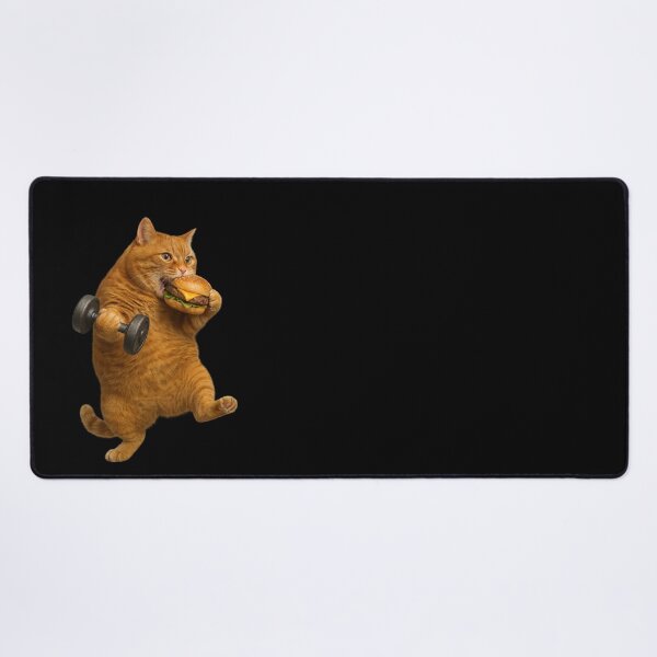 Item preview, Fitness Cat Trainer, Burger Cat – Cheeky Workout Motivation designed and sold by memememescat.