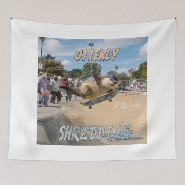 Item preview, The Otterly Shredding Print designed and sold by Lichentroupe63.