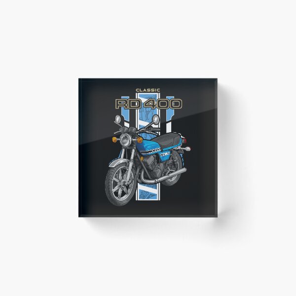 Item preview, Yamaha RD400 1977 (Candy Blue) for Motorcycle Riders designed and sold by MotoApparelHub.