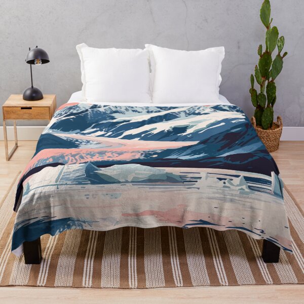 Item preview, Alaska Glacier Lake Minimalist Art Illustration designed and sold by LVTFCOarts.