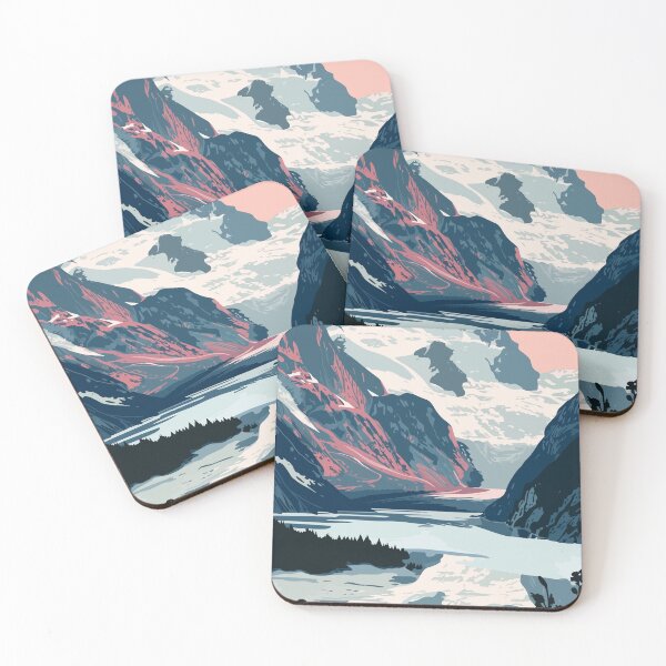 Item preview, Alaska Mountain Scene Minimalist Art Illustration designed and sold by LVTFCOarts.