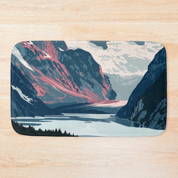 Item preview, Alaska Mountain Scene Minimalist Art Illustration designed and sold by LVTFCOarts.