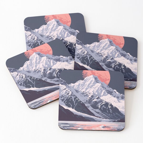 Item preview, Mountain Glacier Lake Nature Minimalist Art Illustration designed and sold by LVTFCOarts.