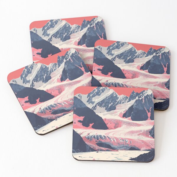 Item preview, Calm Glacier Lake Alaska Minimalist Art Illustration designed and sold by LVTFCOarts.