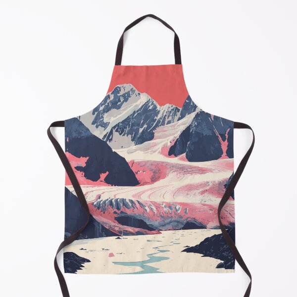 Item preview, Calm Glacier Lake Alaska Minimalist Art Illustration designed and sold by LVTFCOarts.
