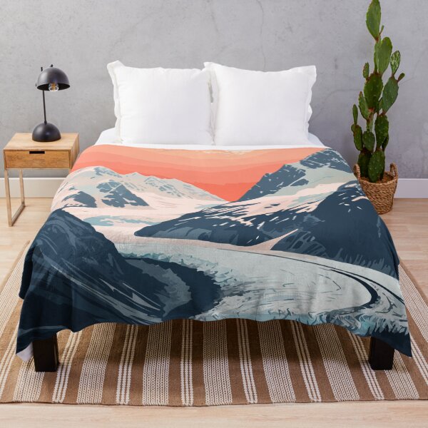 Item preview, Peaceful Alaska Mountain Lake Minimalist Art Illustration designed and sold by LVTFCOarts.