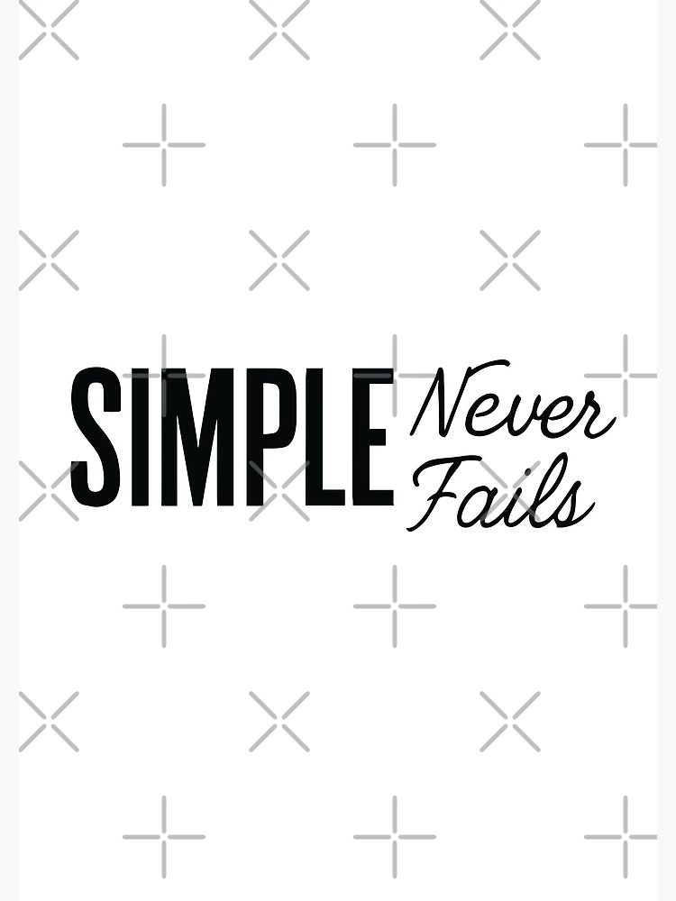 Thumbnail 3 of 3, Journal, Simple Never Fails designed and sold by ThreadQuirk.