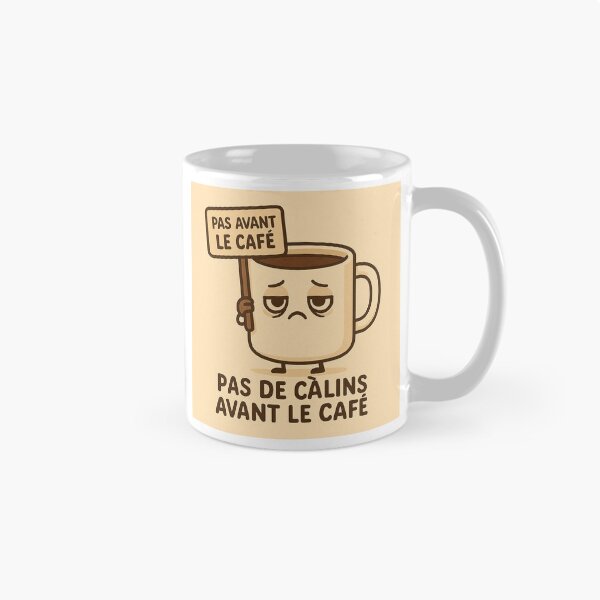 Item preview, Grumpy Mug – “No Hugs Before Coffee” designed and sold by Création d'Ilyanna.