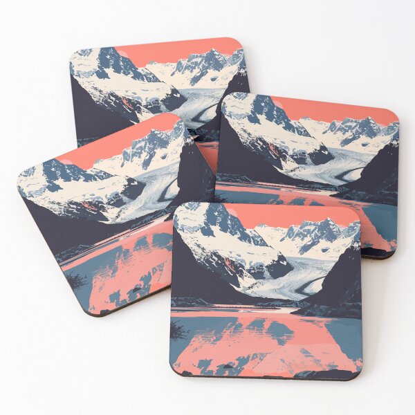 Item preview, Quiet Alaska Glacier Lake Minimalist Art Illustration designed and sold by LVTFCOarts.