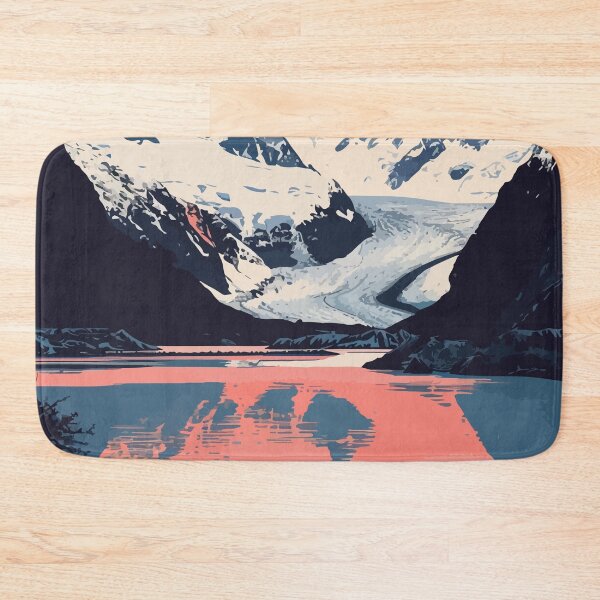 Item preview, Quiet Alaska Glacier Lake Minimalist Art Illustration designed and sold by LVTFCOarts.