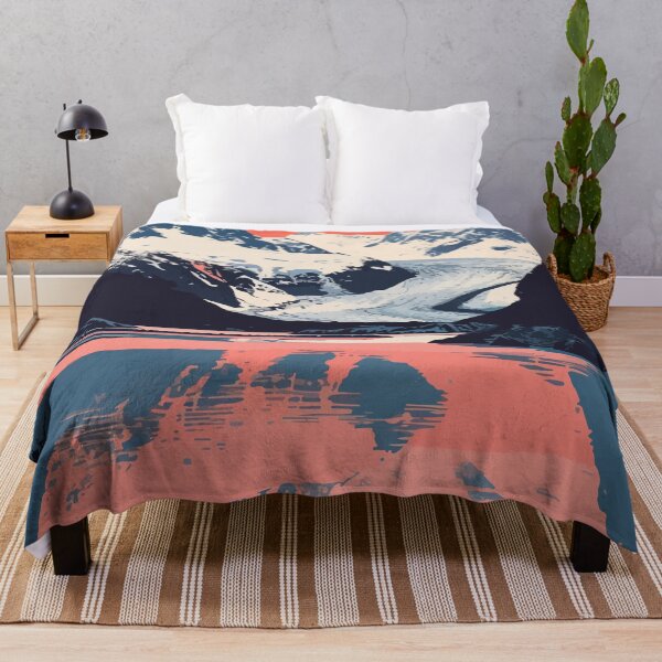 Item preview, Quiet Alaska Glacier Lake Minimalist Art Illustration designed and sold by LVTFCOarts.