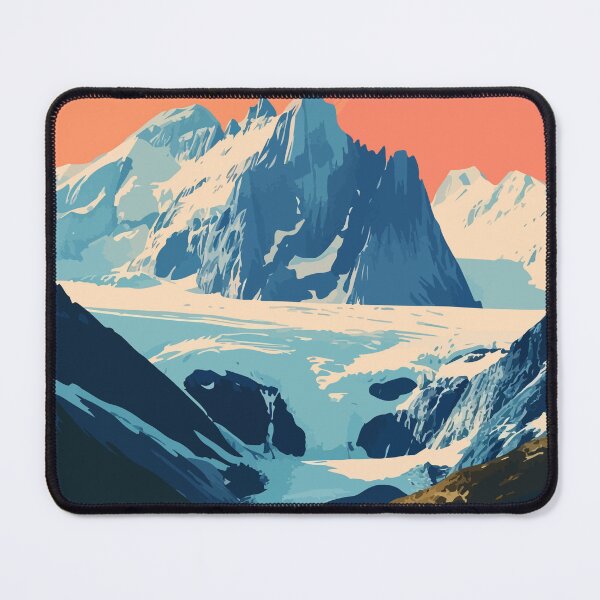 Item preview, Alaska Mountain Lake Scene Minimalist Art Illustration designed and sold by LVTFCOarts.