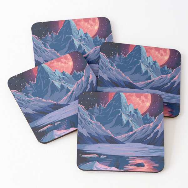Item preview, Glacier Lake Alaska Minimalist Art Illustration designed and sold by LVTFCOarts.