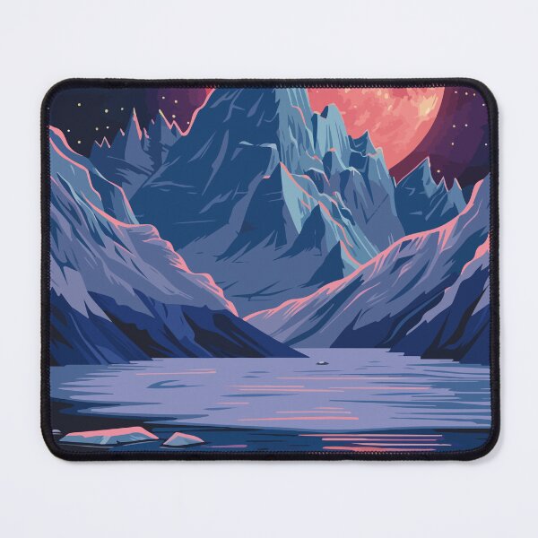 Item preview, Glacier Lake Alaska Minimalist Art Illustration designed and sold by LVTFCOarts.