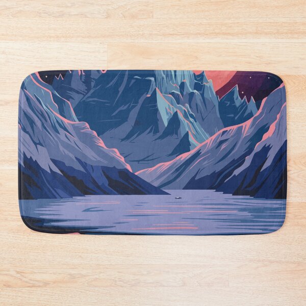 Item preview, Glacier Lake Alaska Minimalist Art Illustration designed and sold by LVTFCOarts.