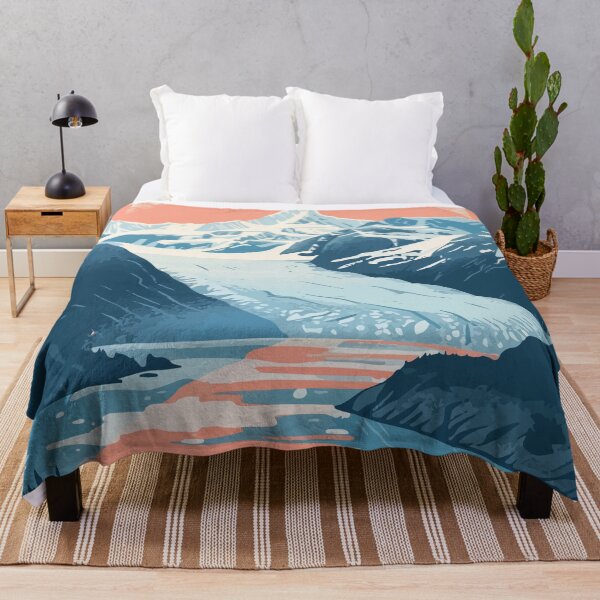 Item preview, Mountain Glacier Alaska Minimalist Art Illustration designed and sold by LVTFCOarts.