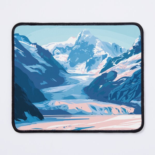 Item preview, Glacier Lake Scene Alaska Minimalist Art Illustration designed and sold by LVTFCOarts.