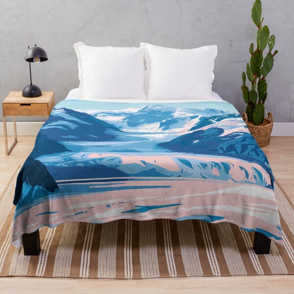 Item preview, Glacier Lake Scene Alaska Minimalist Art Illustration designed and sold by LVTFCOarts.