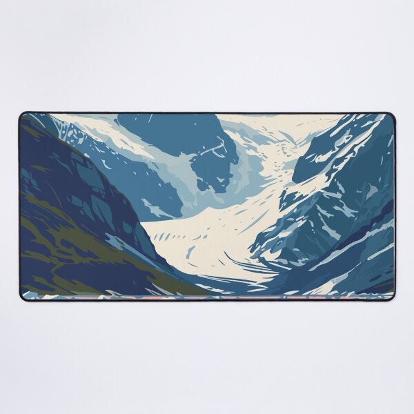 Item preview, Alaska Mountains and Glacier Lake Minimalist Art Illustration designed and sold by LVTFCOarts.