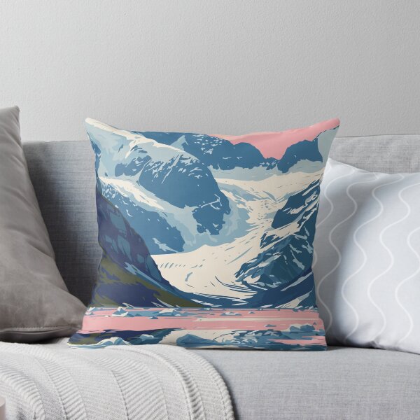 Item preview, Alaska Mountains and Glacier Lake Minimalist Art Illustration designed and sold by LVTFCOarts.