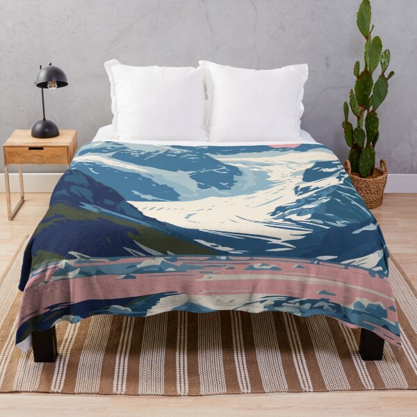 Item preview, Alaska Mountains and Glacier Lake Minimalist Art Illustration designed and sold by LVTFCOarts.