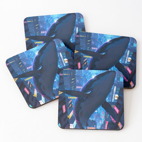 Item preview, free flying whale in cyberpunk city designed and sold by ururuty.