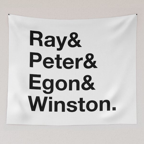 Item preview, Ghostbusters Original Team – Ray & Peter & Egon & Winston - Black Text designed and sold by NiceHatHarry.