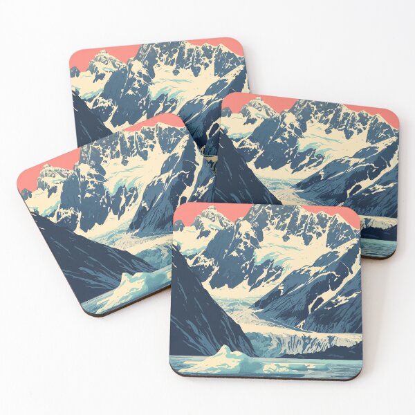 Item preview, Alaska Mountain Water Minimalist Art Illustration designed and sold by LVTFCOarts.