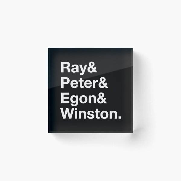 Item preview, Ghostbusters Original Team – Ray & Peter & Egon & Winston - White Text designed and sold by NiceHatHarry.