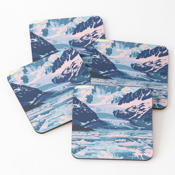 Item preview, Arctic Lake Alaska Minimalist Art Illustration designed and sold by LVTFCOarts.