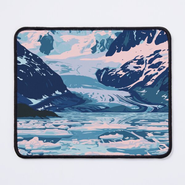 Item preview, Arctic Lake Alaska Minimalist Art Illustration designed and sold by LVTFCOarts.