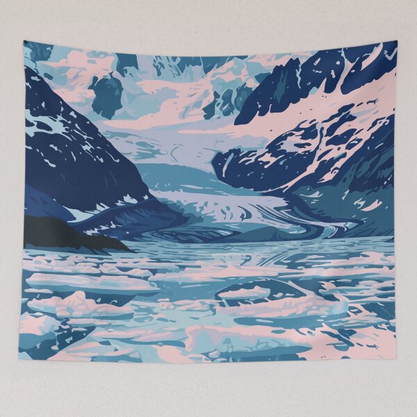 Item preview, Arctic Lake Alaska Minimalist Art Illustration designed and sold by LVTFCOarts.