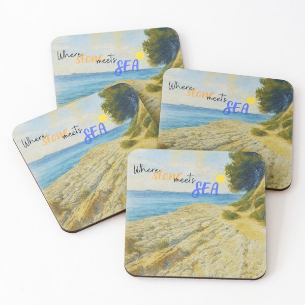 Item preview, Stone meets sea designed and sold by LoveDalmatia.