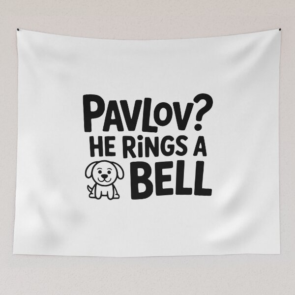 Item preview, Pavlov? He Rings A Bell! Cute Psychology Dog Pun designed and sold by PMCreative.