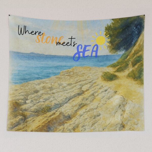 Item preview, Stone meets sea designed and sold by LoveDalmatia.