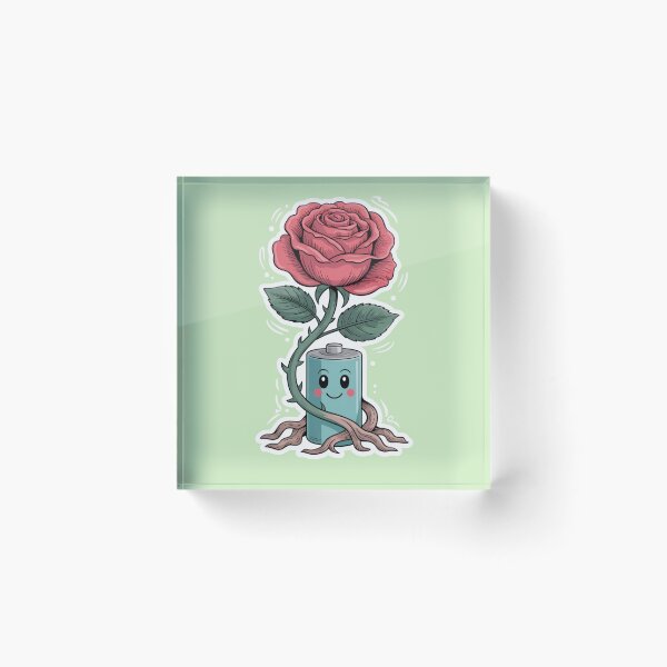 Item preview, Saving Batteries, Growing Roses – Going Green With Love designed and sold by FeelCreations.