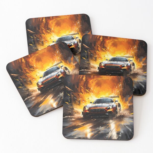 Item preview, Sports Car Ignites Road with Speed and Light designed and sold by RevUpDesign.