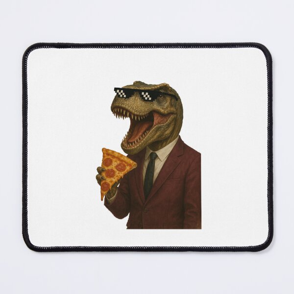 Item preview, Trex Deal with it pixel glasses pizza designed and sold by KYshirts.